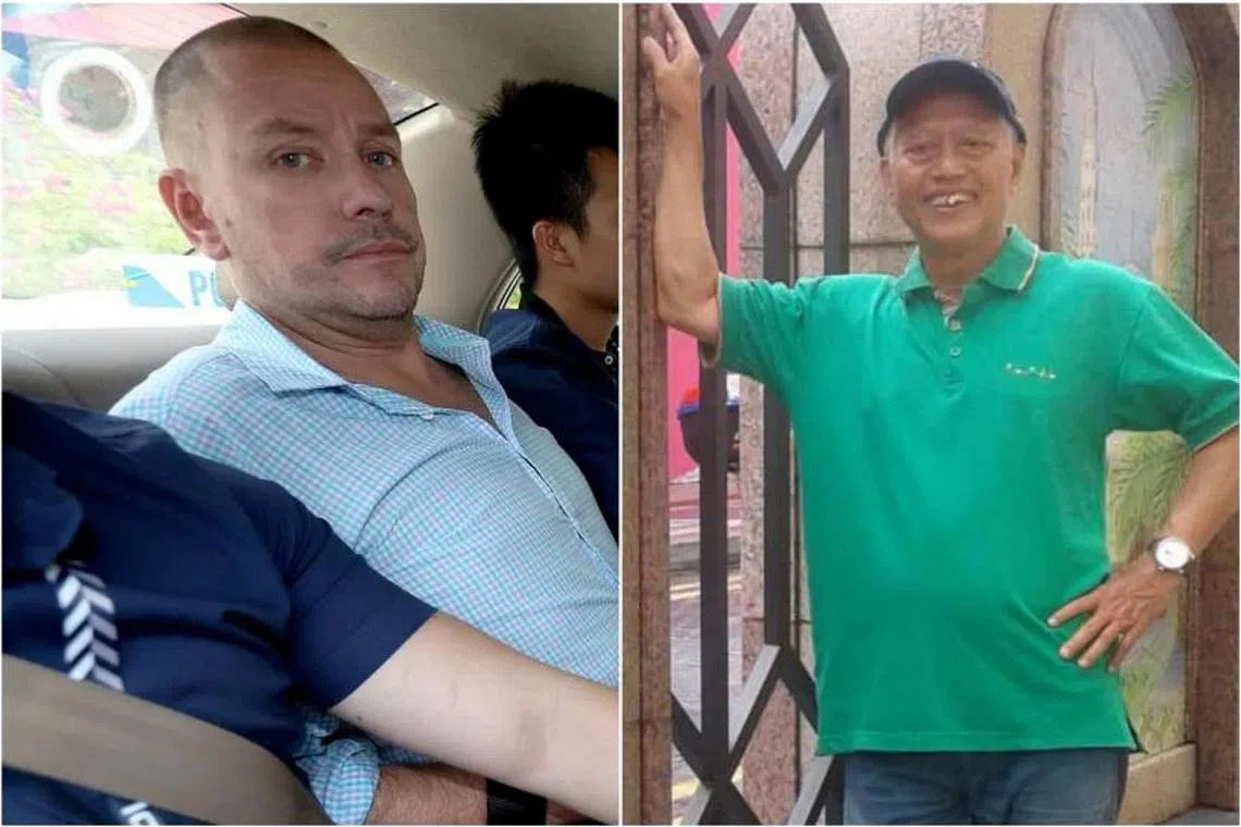 Andrew Gosling (left) had pleaded guilty in February this year to committing a rash act that led to Mr Nasiari Sunee’s death.