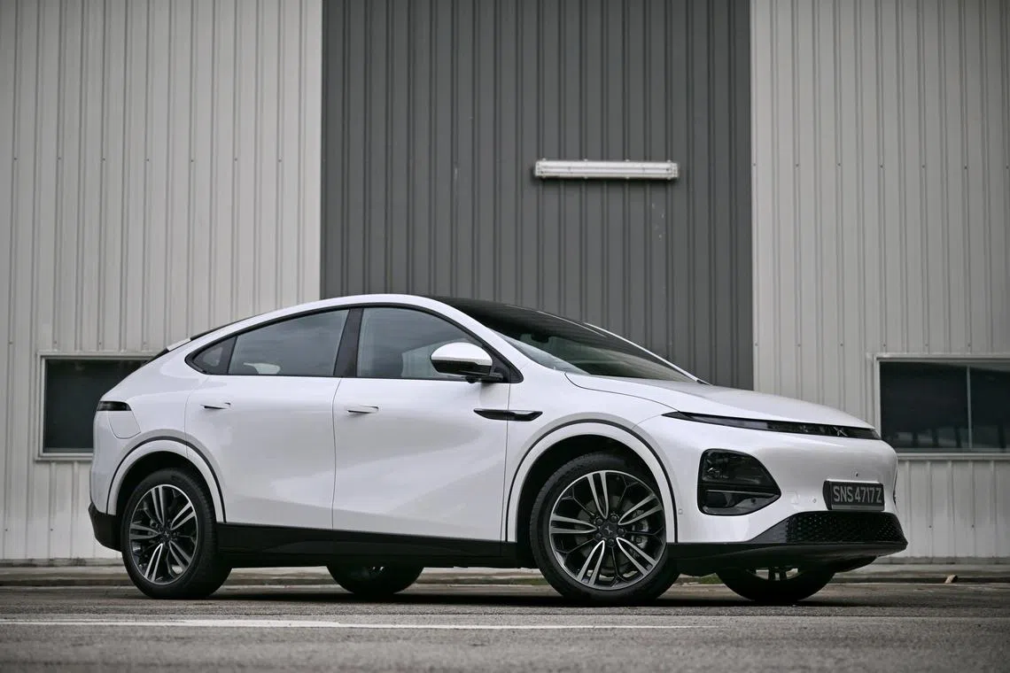 Interior and exterior of the Xpeng G6 on Aug 30, 2024.