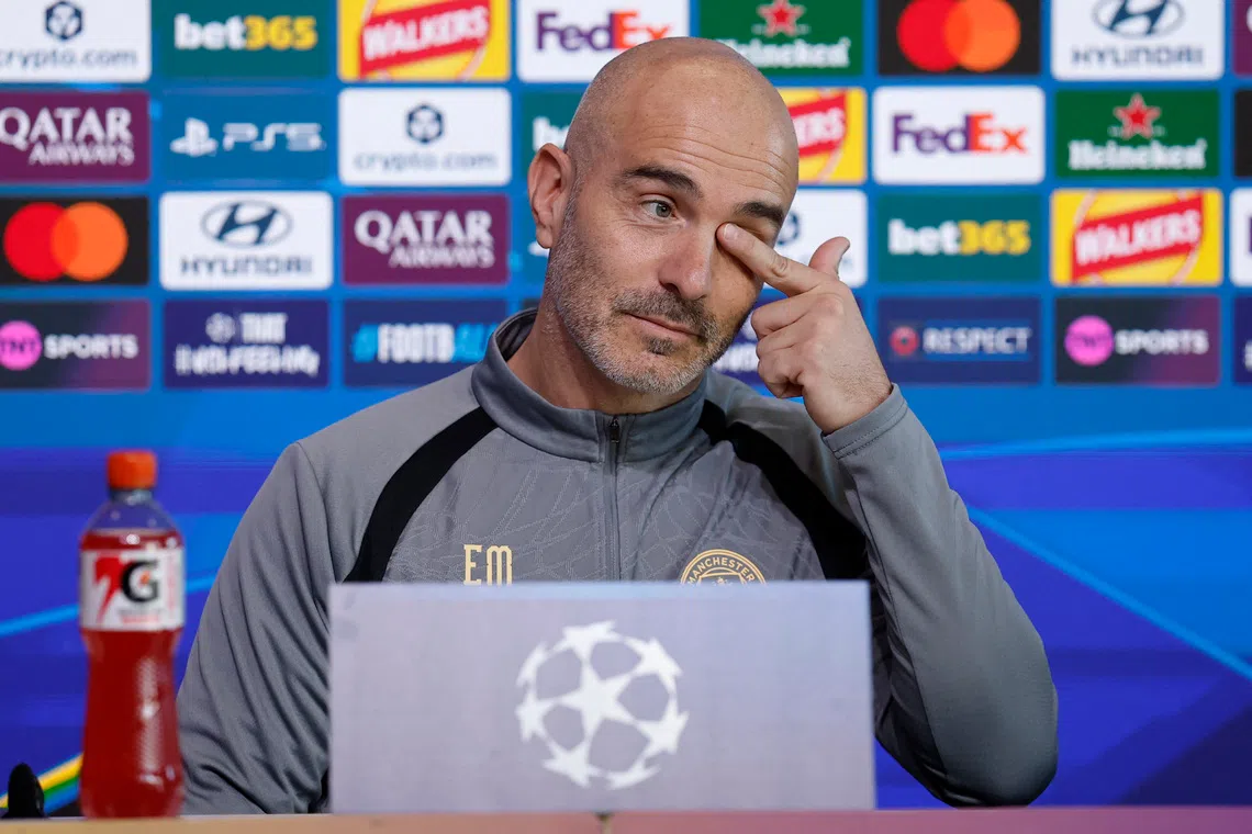 Manchester City manager Enzo Maresca during the press conference on Oct 13.