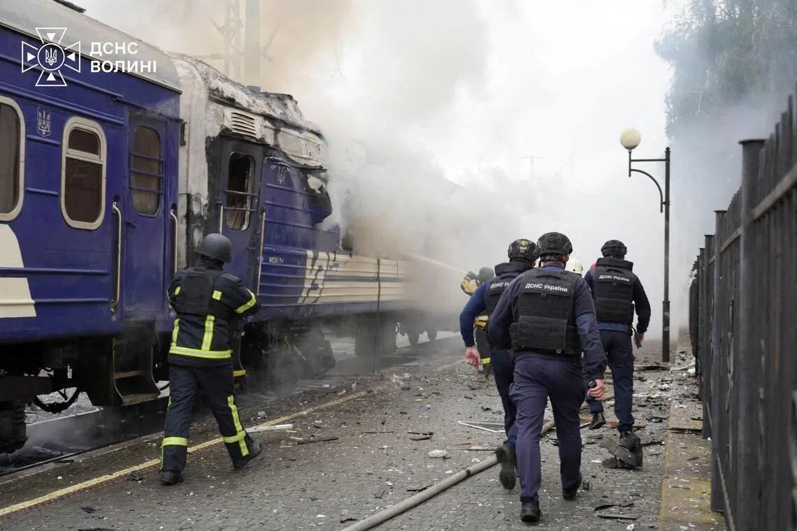 Ukraine says passenger train headed to Warsaw hit by Russian drone