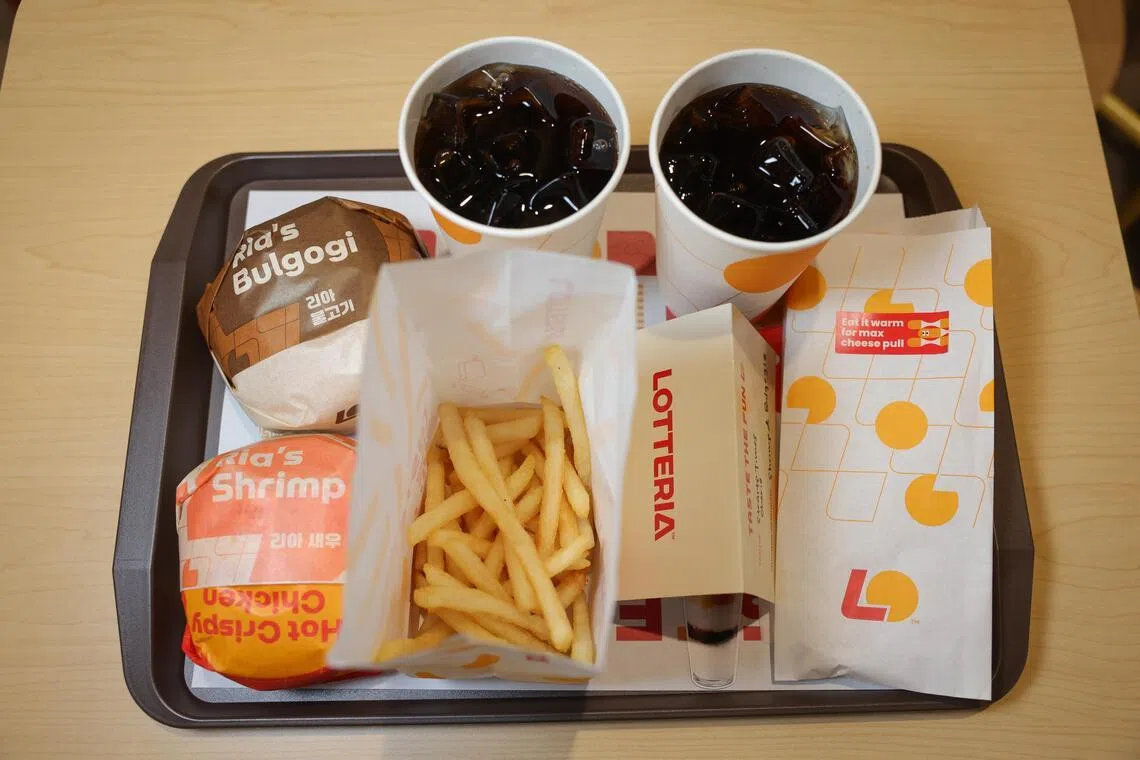Lotteria Singapore’s burgers are priced between $4 and $12.50 for a la carte portions.