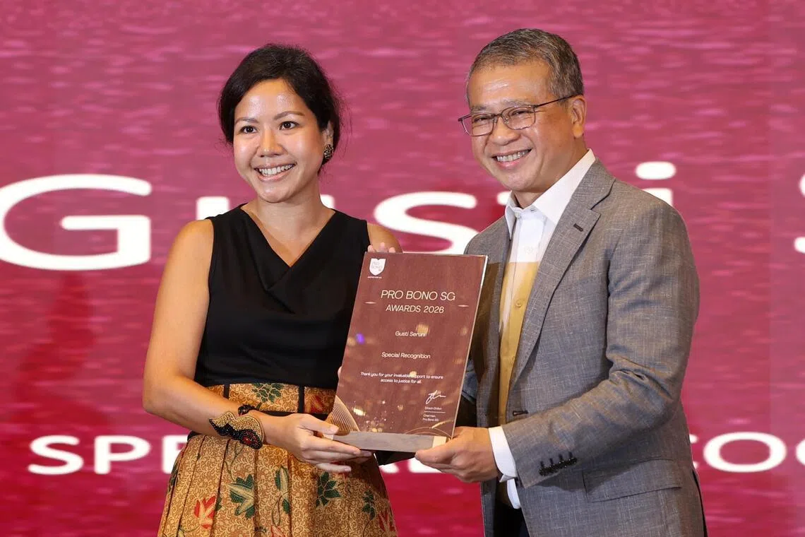 Gusti received a Special Recognition Volunteer award at Pro Bono SG’s annual awards ceremony on July 21, 2026.