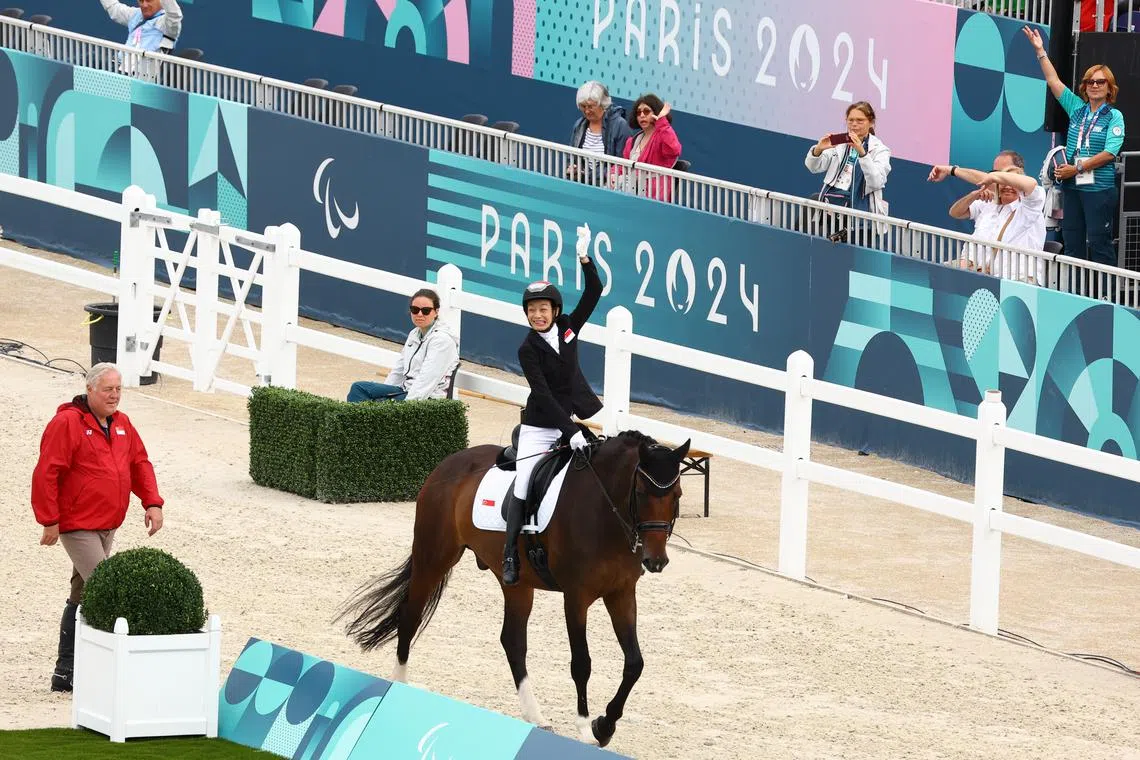 Singapore's Laurentia Tan will be in action in the dressage individual final on Sept 7.
