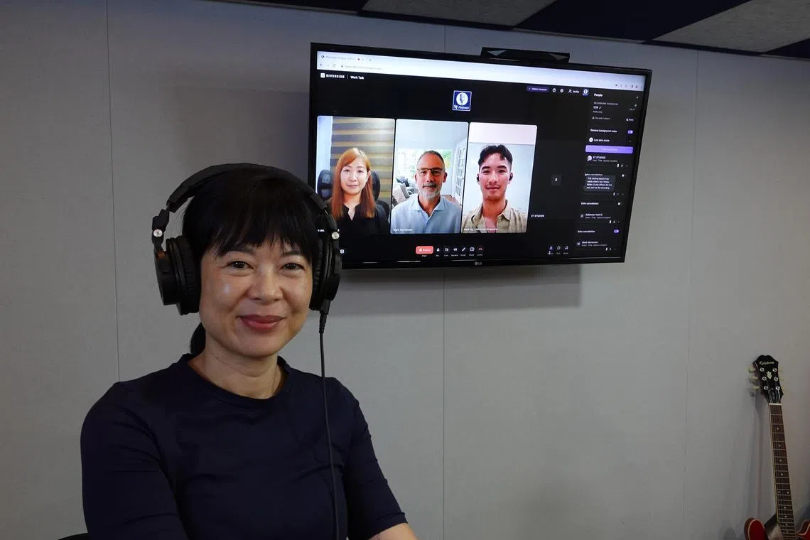 (From left) ST senior business correspondent Krist Boo, Ms Yoshi Kakimoto, head of talent acquisition at Informa, Prof Mark Mortensen, associate professor of organisational behaviour at Insead university, and Mr Mark Ng, social content lead at employment portal JobStreet. 