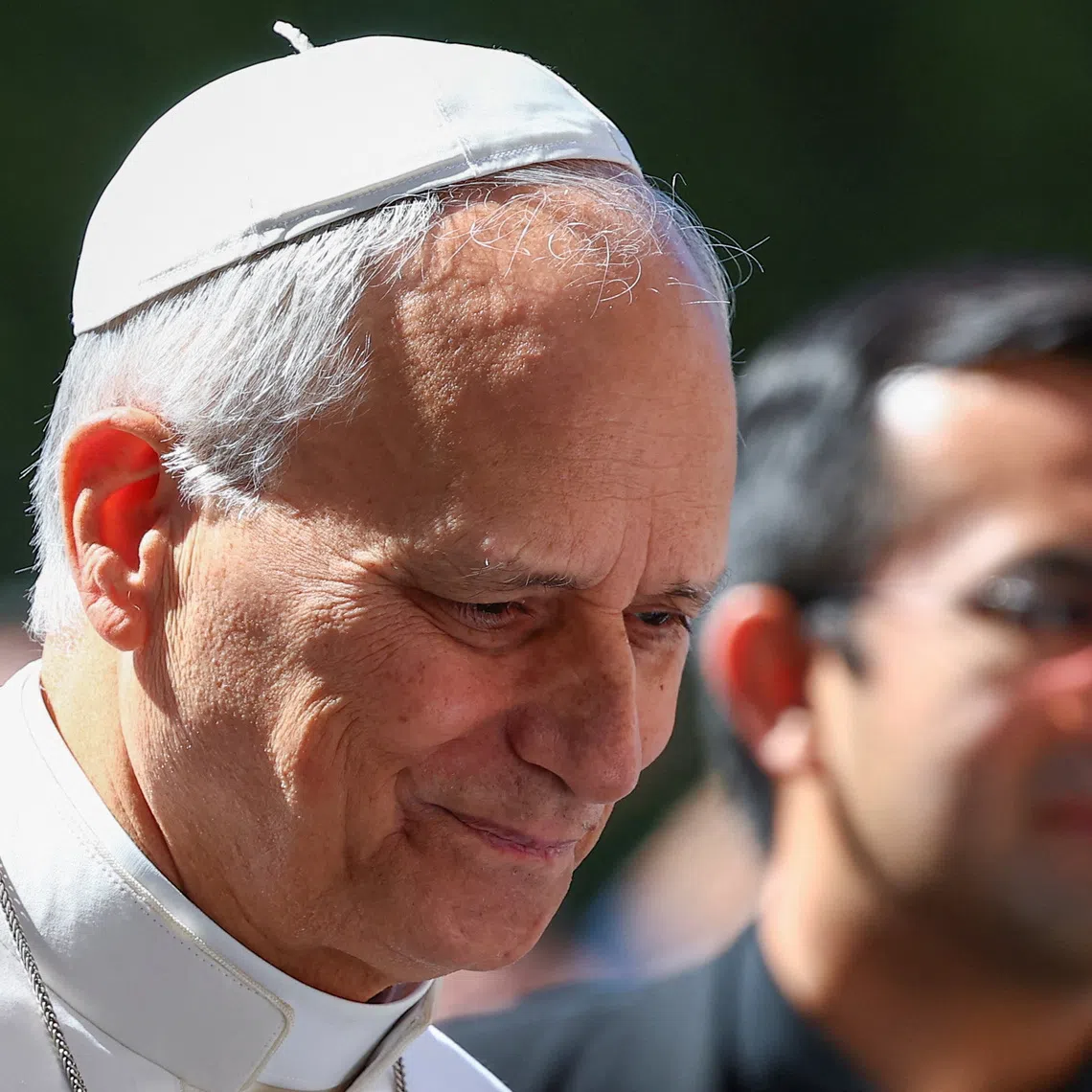 Pope Leo arrives at Gemelli Hospital ahead of the pontiff’s surgery to remove a lung nodule, in Rome, Italy, on Oct 13.
