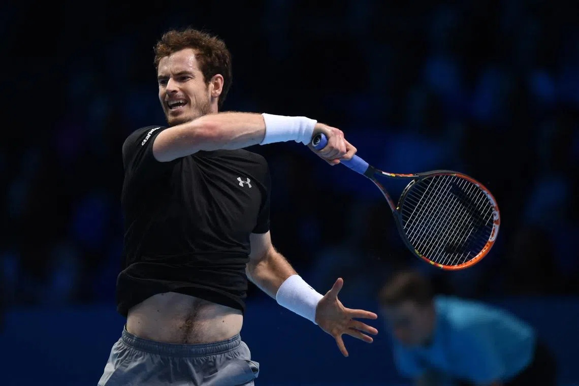 FILE PHOTO: Tennis - Barclays ATP World Tour Finals - O2 Arena, London - 16/11/15  Men's Singles - Great Britain's Andy Murray in action during his match against Spain's David Ferrer   Action Images via Reuters / Tony O'Brien  Livepic  EDITORIAL USE ONLY.