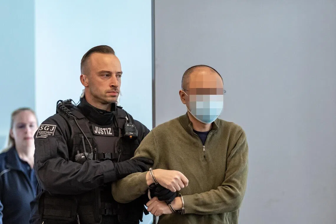 Defendant Jian G was found guilty of spying on German military shipments and Chinese dissidents for over 20 years.