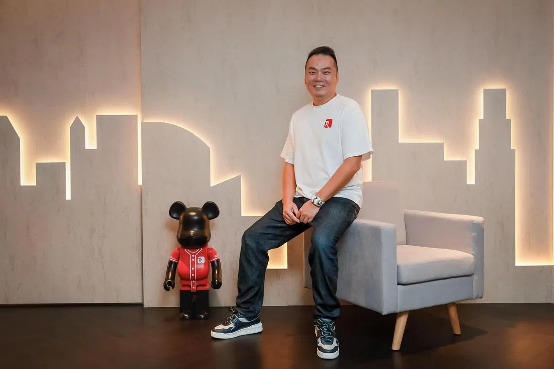 Redbrick Mortgage Advisory founder and director Eugene Huang at his office at the Adelphi, Jan 18, 2024.