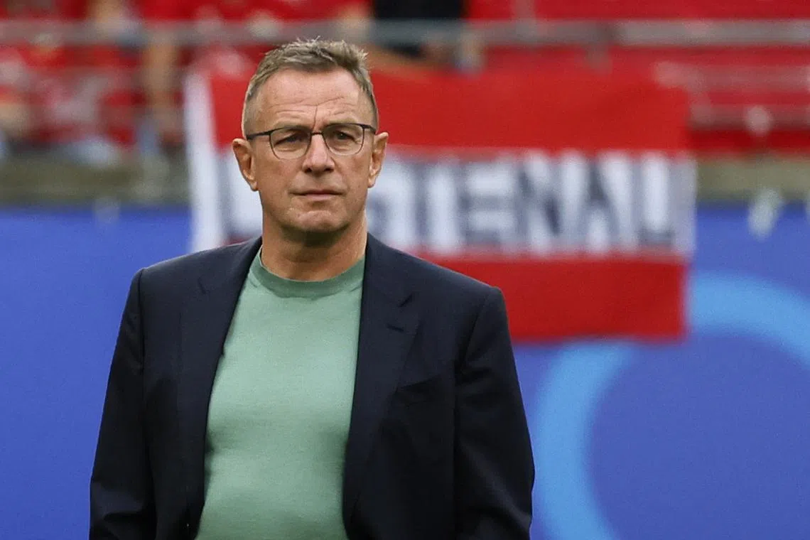 Soccer Football - Euro 2024 - Round of 16 - Austria v Turkey - Leipzig Stadium, Leipzig, Germany - July 2, 2024 Austria coach Ralf Rangnick before the match REUTERS/Wolfgang Rattay