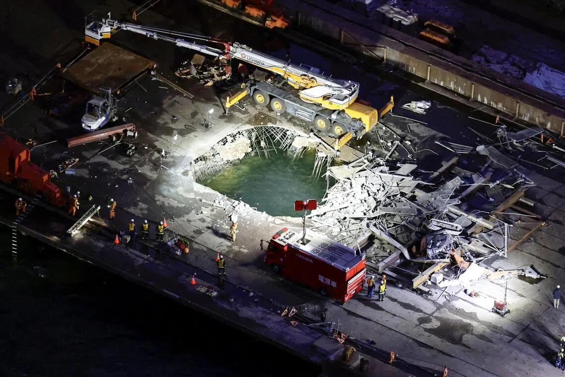 straitstimes.com - Japan construction firm searched after 3 die in crane demolition accident