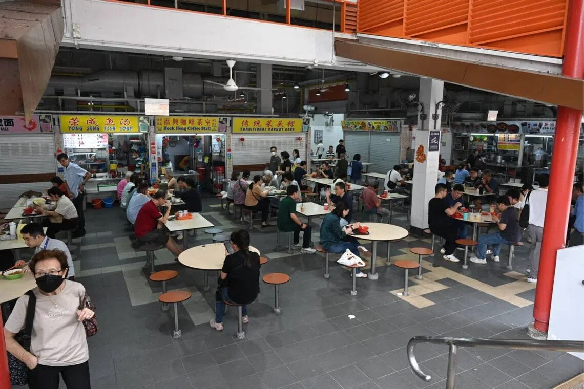 Stall owners at the Holland Drive Market and Food Centre were concerned about suffering losses because of the haze.