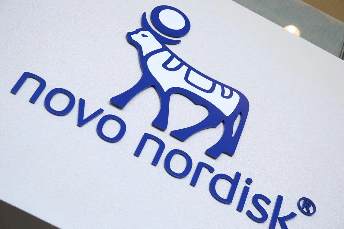 FILE PHOTO: A view of the logo of Novo Nordisk at the company's office in Bagsvaerd, on the outskirts of Copenhagen, Denmark, March 8, 2024. REUTERS/Tom Little/File Photo