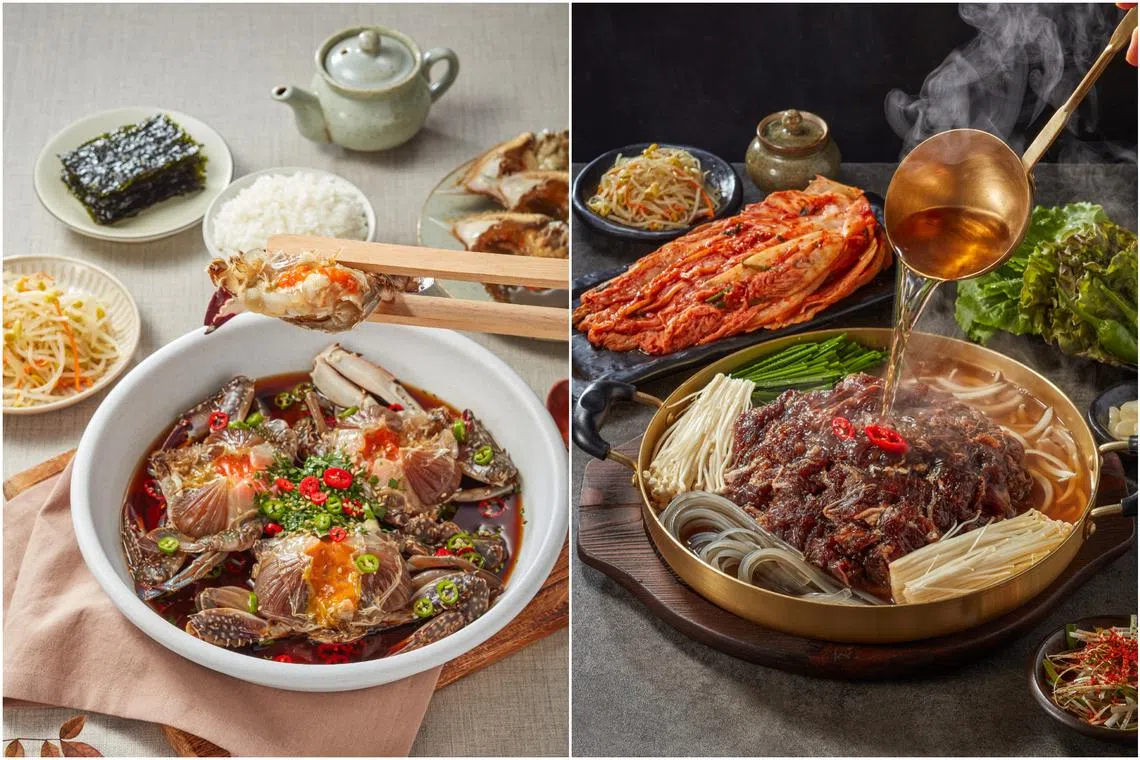 Ganjang Gejang (left) and Bulgogi Jungol from Hansik Dining Collective.