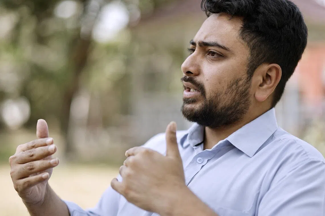 Nahid Islam, convener of the Jatiya Nagorik Party (National Citizen Party), newly formed by Bangladeshi students, who were at the forefront of last year's protests that ousted then-Prime-Minister Sheikh Hasina, gestures during an interview with Reuters, in Dhaka, Bangladesh, March 5, 2025. REUTERS/Mohammad Ponir Hossain