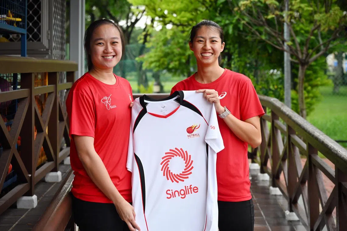 ST20250115_202531600457
Kua Chee Siong/ dgball15/ 

Profile of national team co-captains Khor Ting Fang and Toh Kai Wei at the announcement of the Singlife and Netball Singapore partnership at Netball Singapore, on Jan 15, 2025. 

In conjunction with Singlife?s "SG60 and Beyond? campaign, this collaboration is focused on supporting the national team, the Singapore Vandas, promoting community sport, and netball?s flagship Nations Cup.