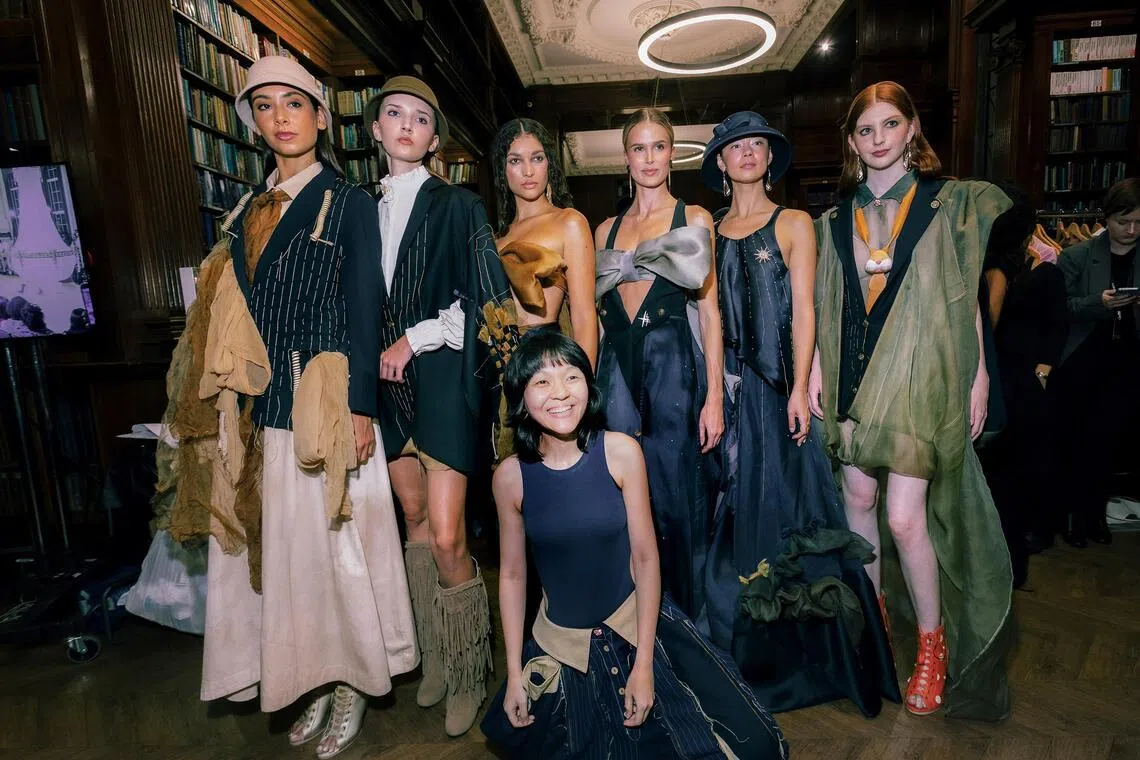 Kassandra Lim backstage at Flair Fashion Ignite Collective Runway in London on Sept 19.