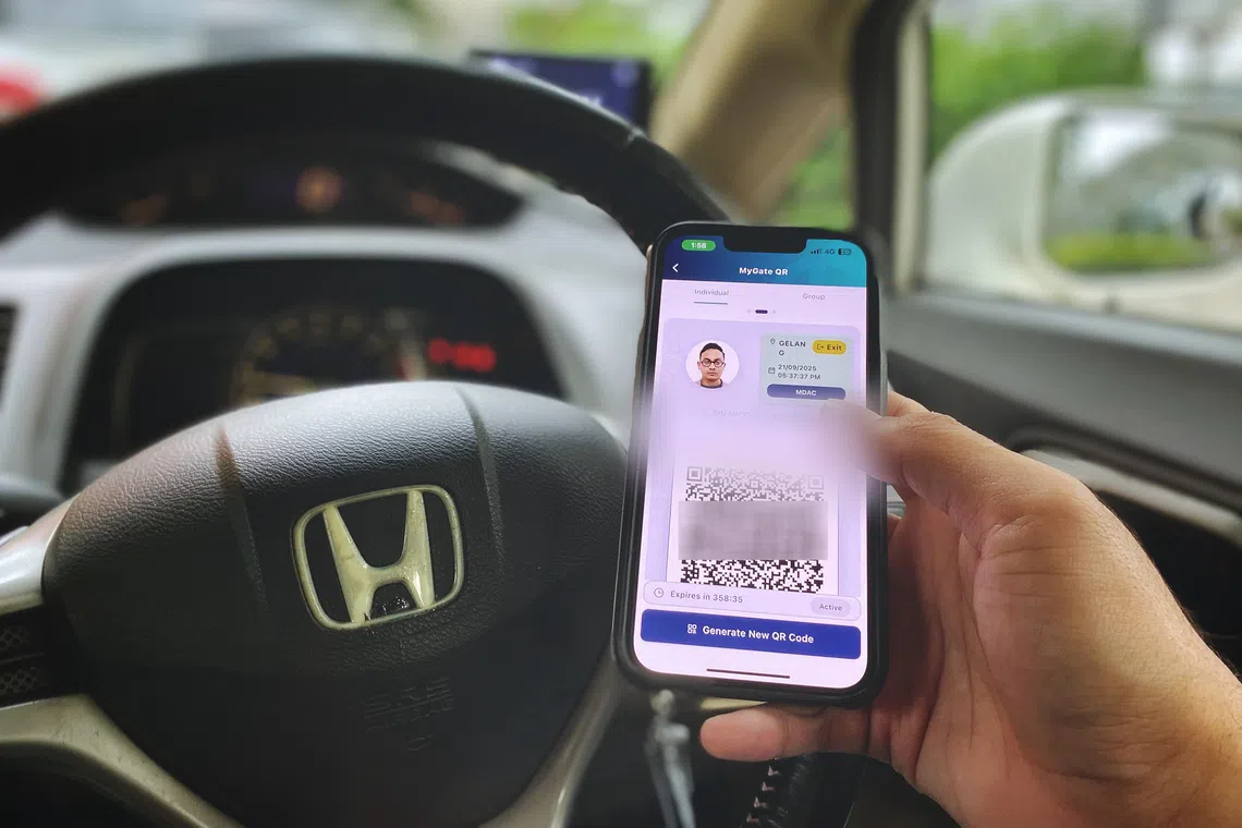 This ST reporter entered Johor Bahru using the MyNIISe app’s QR code feature on Sept 22.