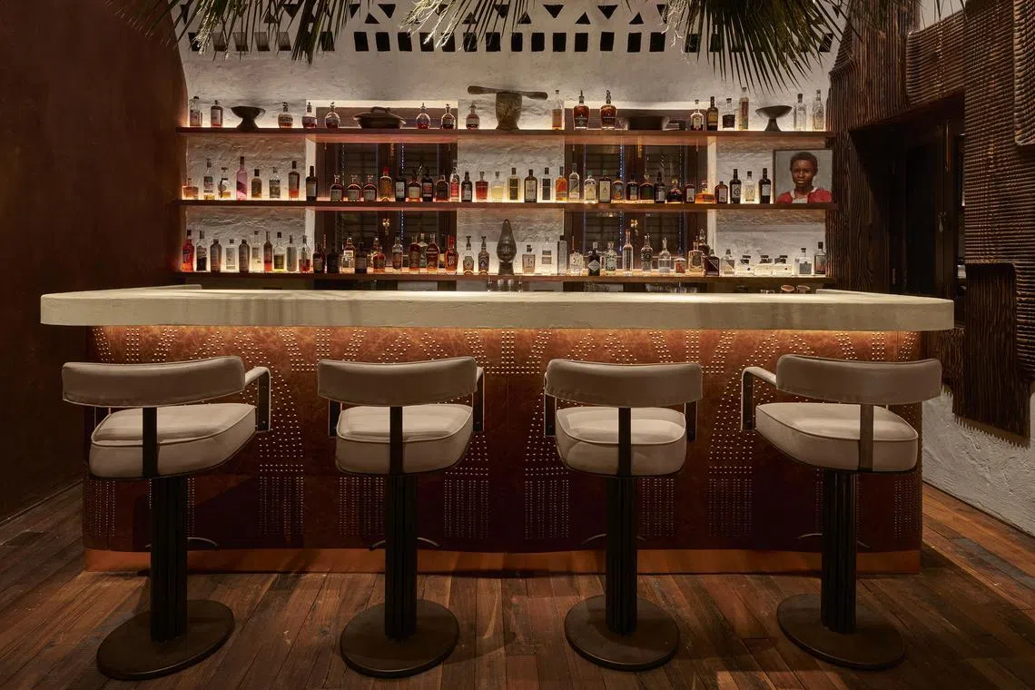 The interior of Tamba restaurant in Duxton Road.