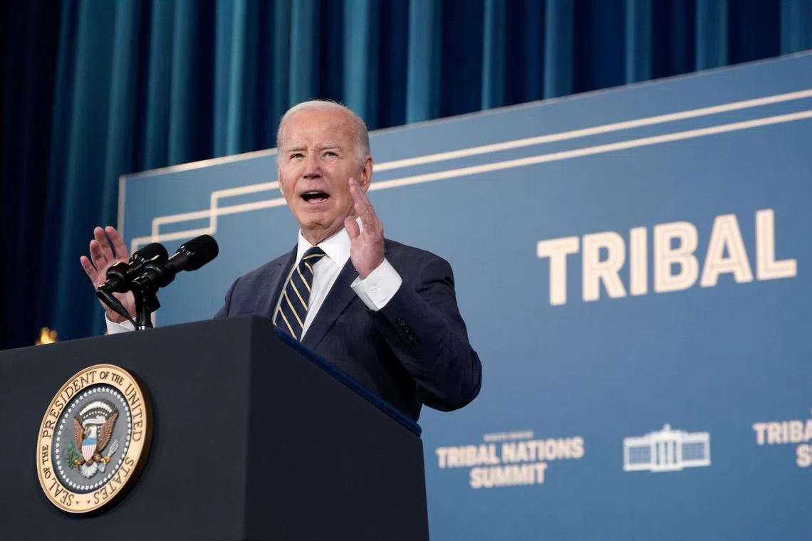 Mr Joe Biden’s approval rating hit a low in a Wall Street Journal poll published on Dec 9.