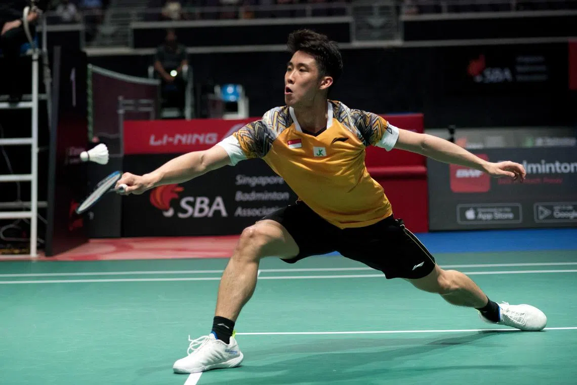 Loh Kean Yew in action at the Singapore Open 2022, on July 14, 2022. 
