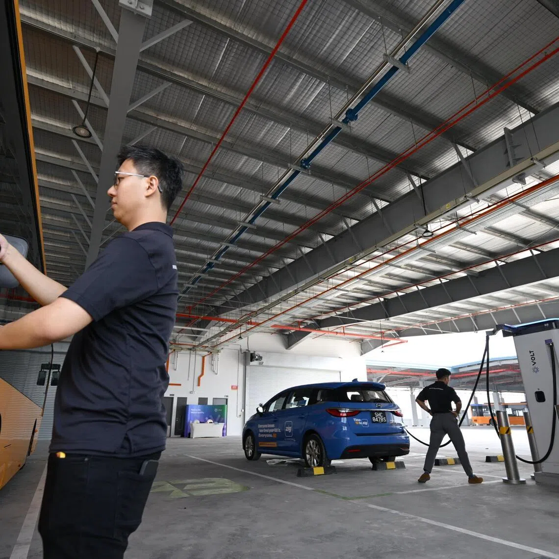 Up to 46 EVs can be charged at the same time at the new hub.