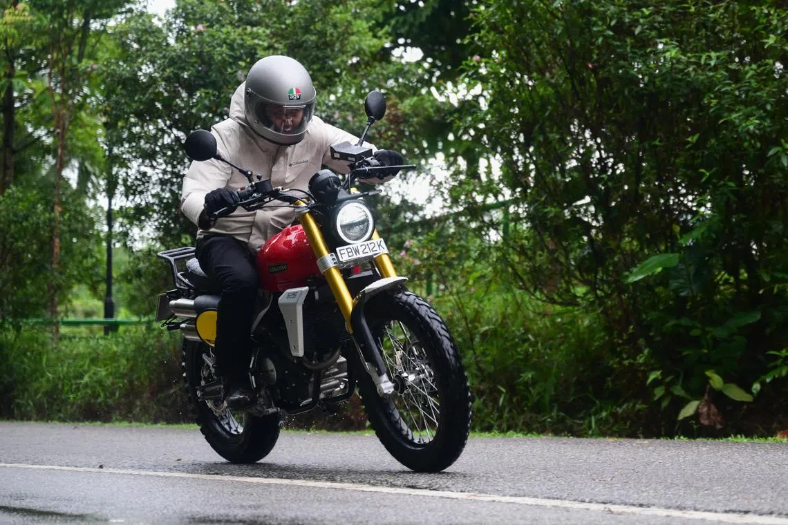 ST20250114_202534400485 zybikexx Azmi Athni/Zaihan Mohamed Yusof//

ST's senior correspondent Zaihan Yusof reviewing the Fantic Caballero 125 on Jan 14, 2025. 

ST PHOTO: AZMI ATHNI