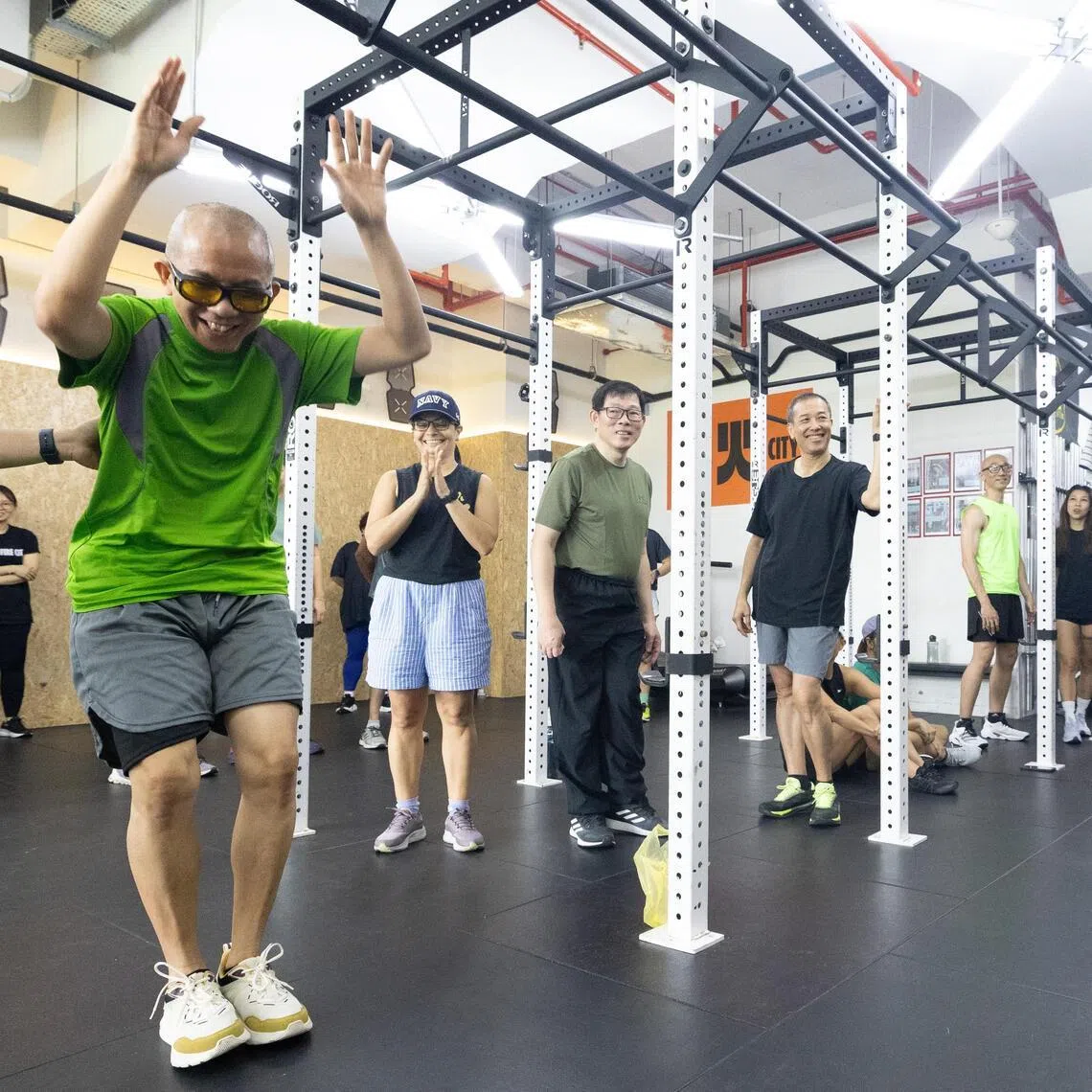 Each session includes mobility drills, a 1km run near the gym, and skill practices such as balancing.