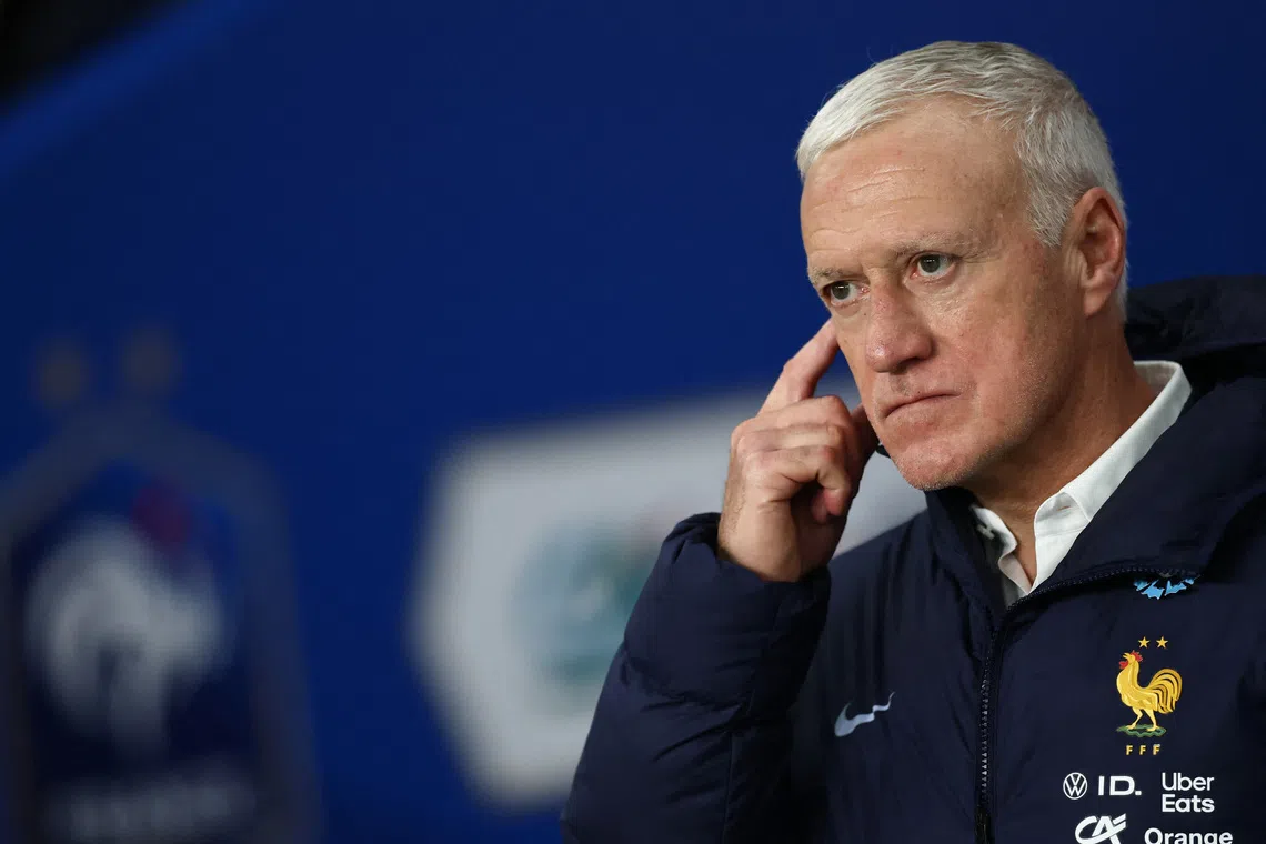 Soccer Football - World Cup - UEFA Qualifiers - Group D - France v Ukraine - Parc des Princes, Paris, France - November 13, 2025 France coach Didier Deschamps before the match REUTERS/Stephane Mahe