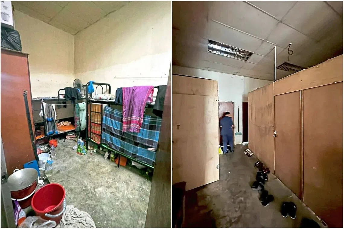 Cramped rooms and illegal partitions are often observed at “bird’s nest” hostels.
