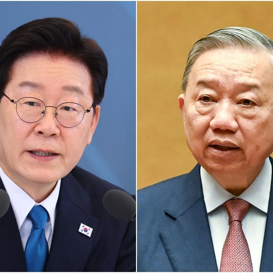 South Korean president Lee Jae Myung’s visit would be the first by a foreign leader to Vietnam since Mr To Lam (right) was elected president.