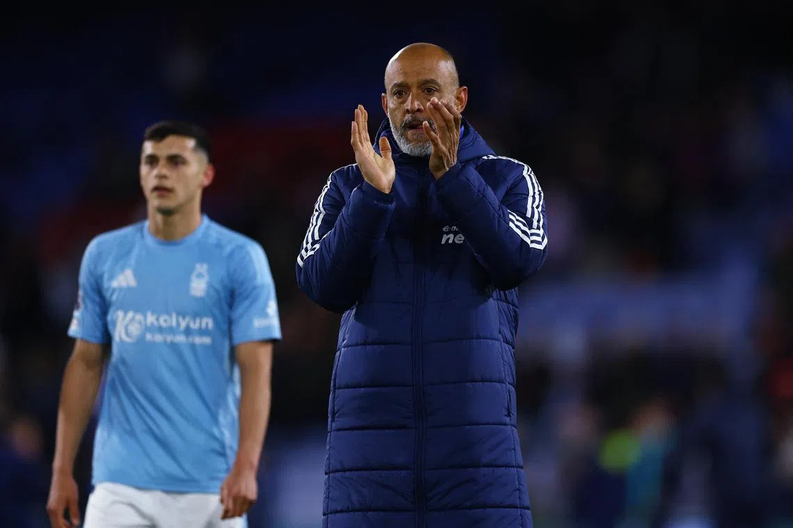 Nottingham Forest manager Nuno Espirito Santo after the 1-1 Premier League draw with Crystal Palace.