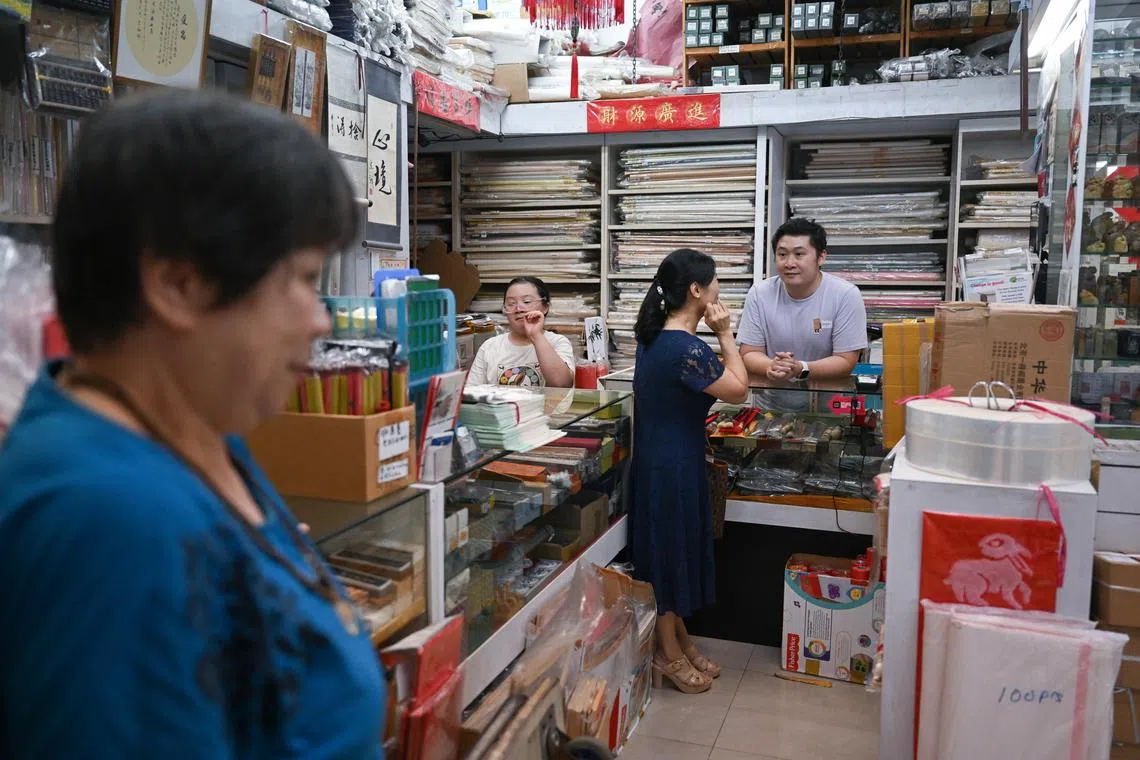 ST20231130_202358757450/pixheartlands/Shintaro Tay/

SHINTARO/PIX (shinchinese01)

Mr Jack Chen was never interested in Chinese art nor his family business Chen Soon Lee Book Stamp and Coin Centre at Bras Basah Complex. However, his father’s death prompted him to step up. He grew to appreciate Chinese arts and culture so much that he took up Chinese painting. Now, he hopes to inspire the younger generation through Youtube videos. Mr Chen’s business is part of Heartlands Festival 2023, which aims to connect multi-generational businesses with younger audiences. The public can win vouchers and prizes of up to $9,988 in the festival, which begins on Dec 1 and ends on Jan 31, 2024.