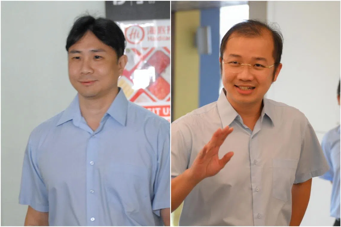 Sengkang GRC MP Jamus Lim (left) is youth wing president while his GRC mate Louis Chua is now head of the media team.