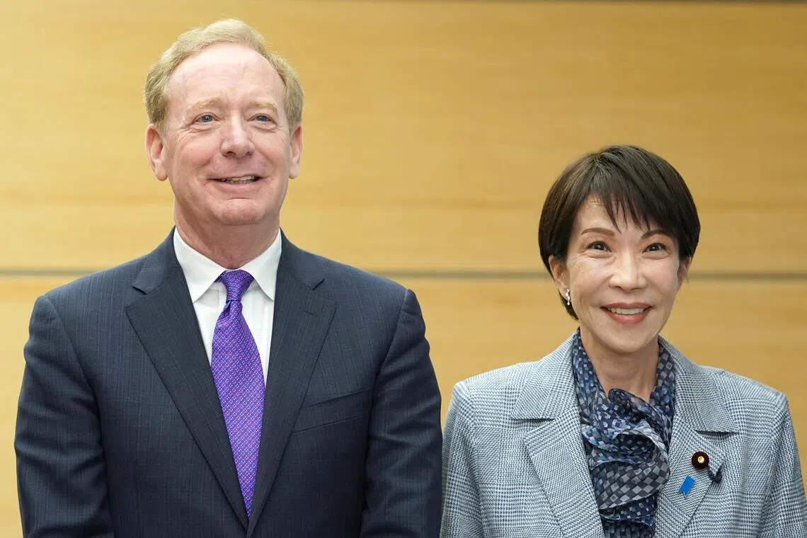 Microsoft made the announcement in a release that coincided with its President Brad Smith’s meeting with Japanese Prime Minister Sanae Takaichi.