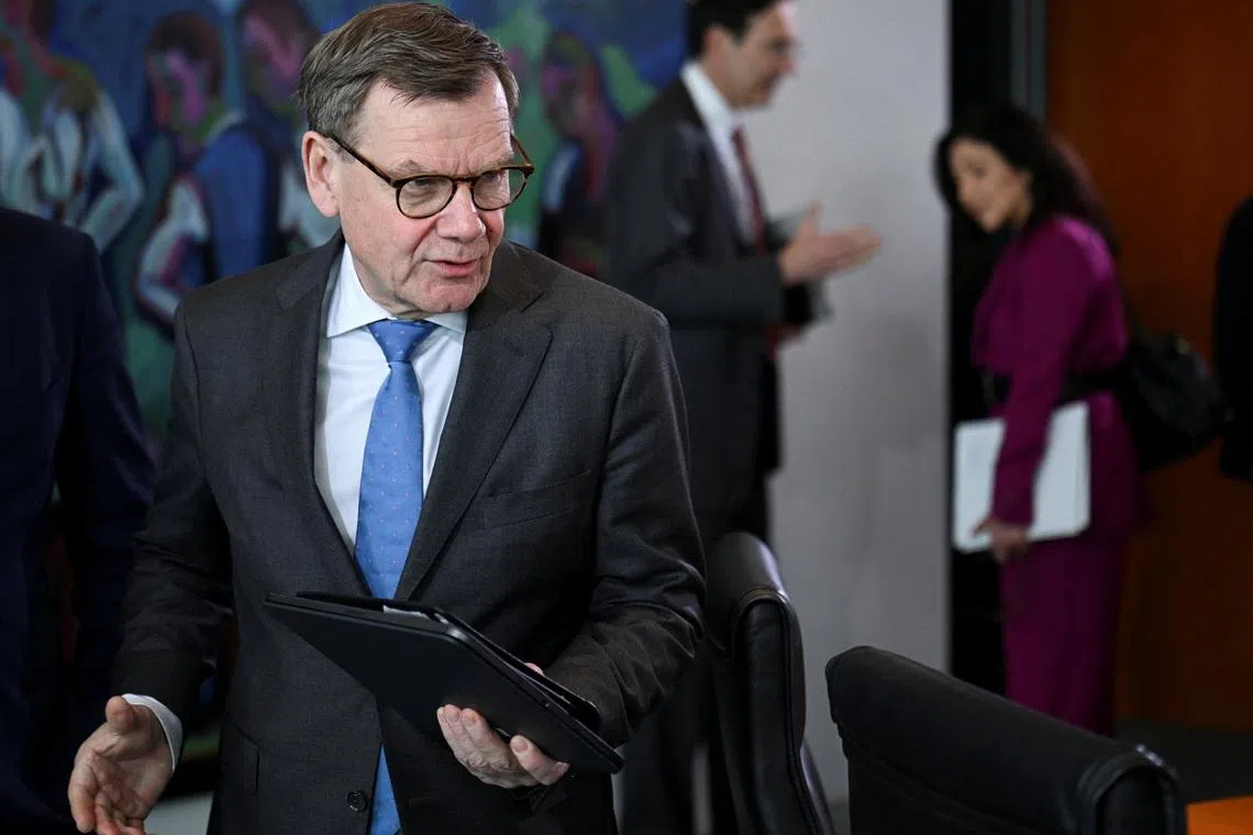German Foreign Minister Johann Wadephul on the day of a cabinet meeting at the Chancellery in Berlin, Germany March 18, 2026. REUTERS/Annegret Hilse