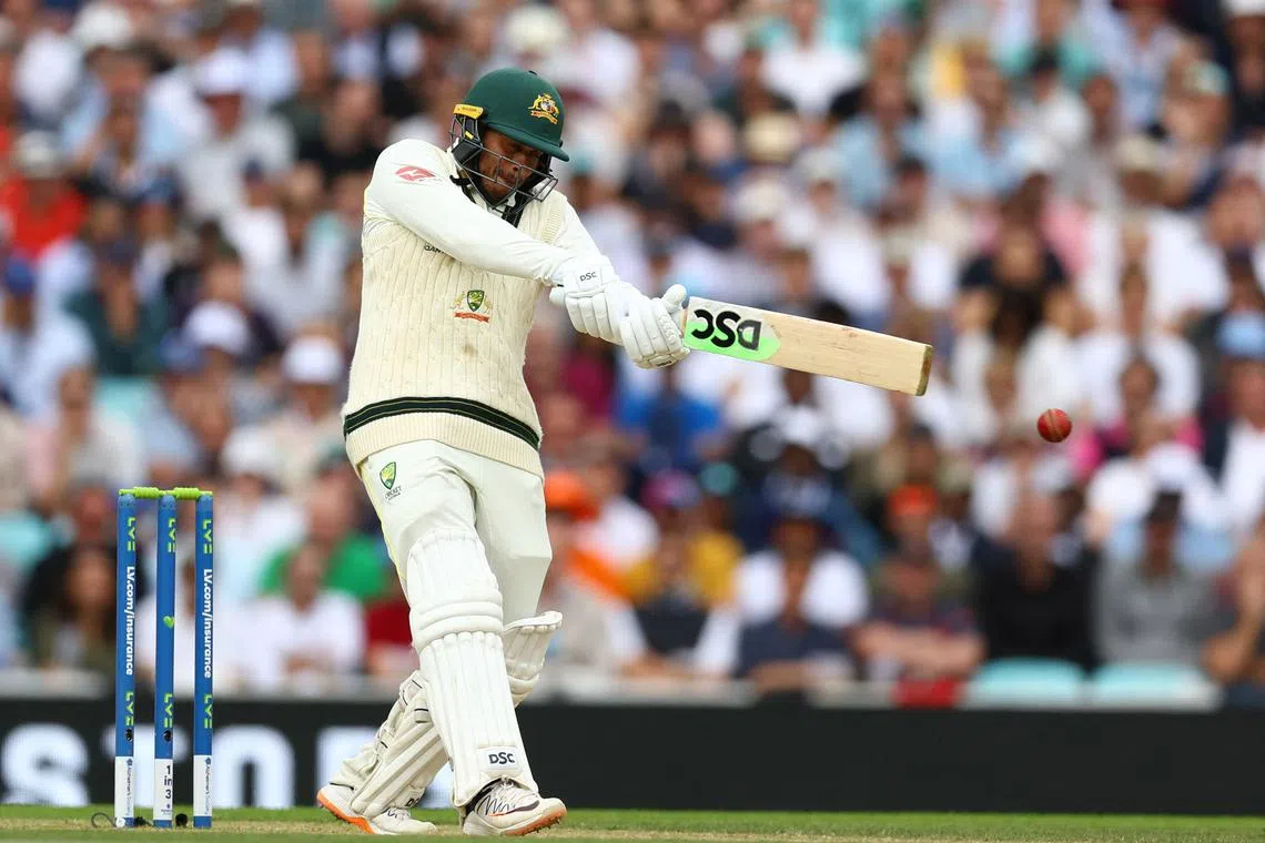 Cricket - Ashes - Fifth Test - England v Australia - The Oval, London, Britain - July 30, 2023 Australia's Usman Khawaja in action Action Images via Reuters/Paul Childs