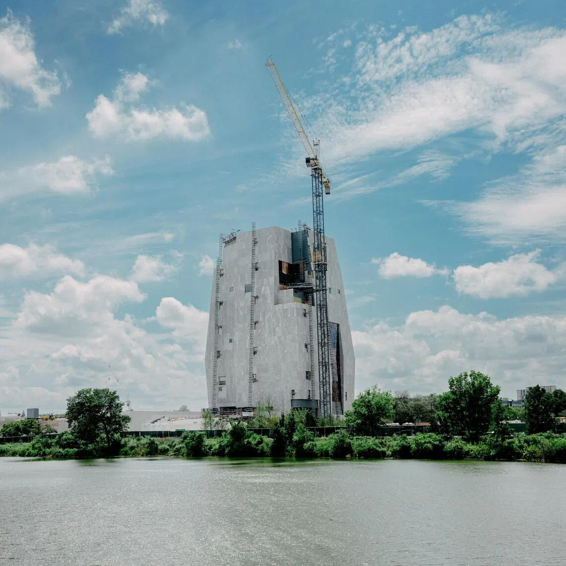 The Obama Presidential Center rises on the south side of Chicago, Sept.17, 2025. A look inside Barack ObamaÕs Òliving, breathing cultural and gathering spaceÓ (with an N.B.A.-size basketball court). Not everyone is cheering. (Evan Jenkins/The New York Times)