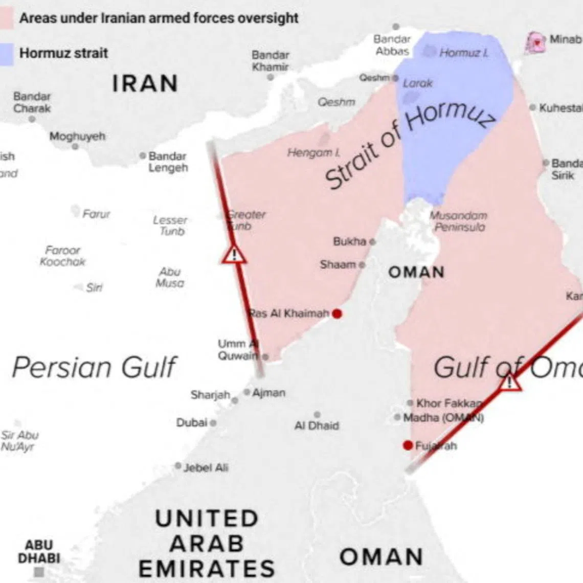 A graphic shared by Iran's newly created Persian Gulf Strait Authority on May 20, 2026 shows what the authority said will be a \"controlled maritime zone\" at the Strait of Hormuz, in this screenshot from social media. Persian Gulf Strait Authority via X/Handout via REUTERS