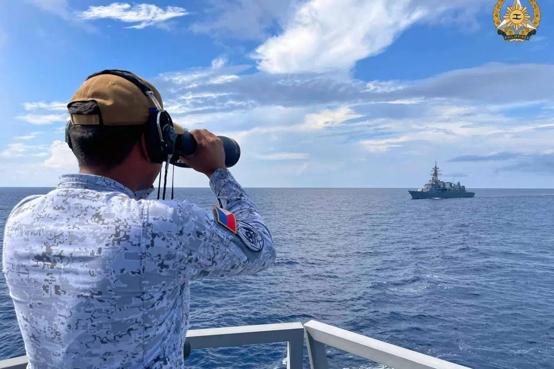 The Philippines and Japan held their first joint military exercises in the South China Sea on Aug 2.