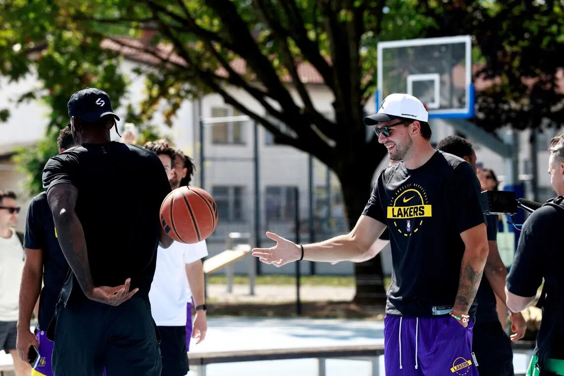 Italian basketball team BC Roma SPQR are owned by former Dallas Mavericks general manager Donnie Nelson and Los Angeles Lakers star Luka Doncic (pictured). 