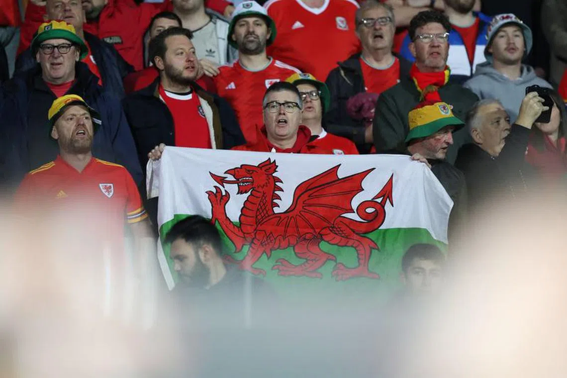 Soccer Football - Euro 2024 Qualifier - Group D - Armenia v Wales - Vazgen Sargsyan Republican Stadium, Yerevan, Armenia - November 18, 2023 Wales fans inside the stadium before the match Photolure via REUTERS/Hayk Baghdasaryan/File Photo