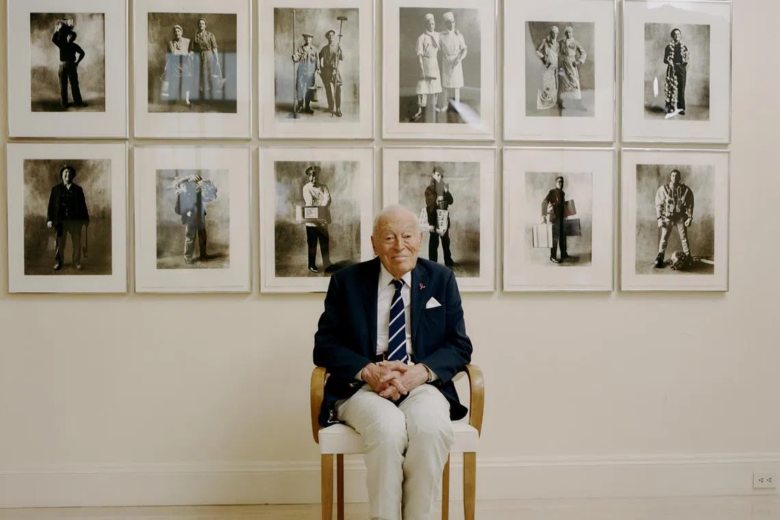 Philanthropist and cosmetics heir Leonard A. Lauder, with photographs by Irving Penn.