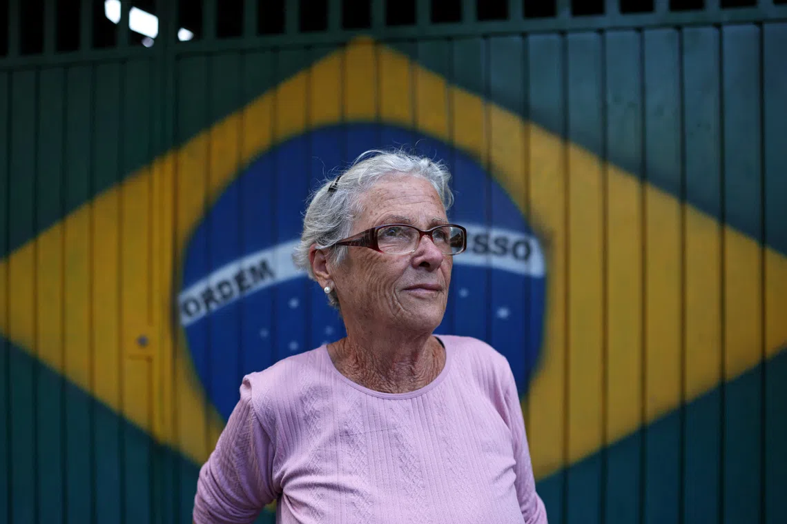 Aparecida Josefina de Souza, 73, who says she did not vote in the first round but plans to vote in Brazil's presidential runoff election, poses for a portrait as older voters play a growing role in the runoff, at Brasilandia neighborhood, in Sao Paulo, Brazil, October 13, 2026. REUTERS/Amanda Perobelli