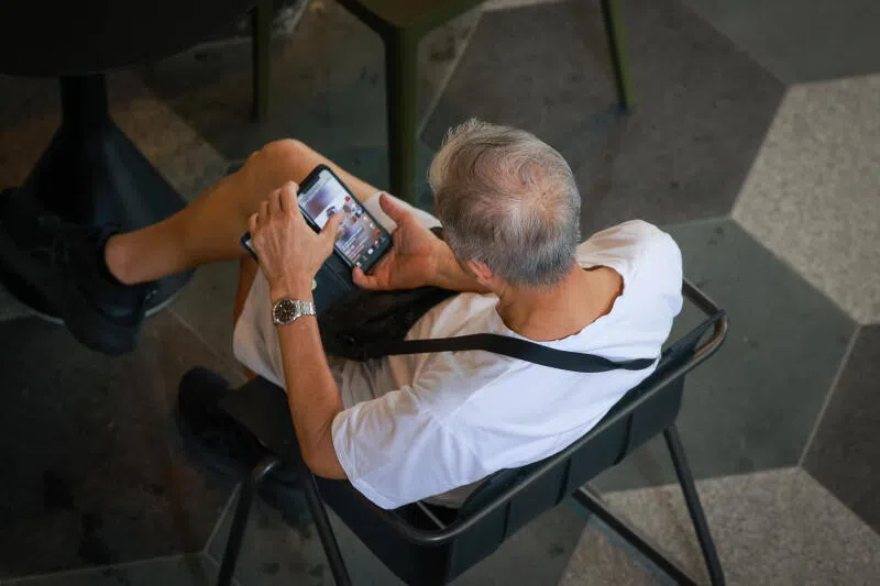 Sometimes older people scroll simply because they are bored, says the writer.