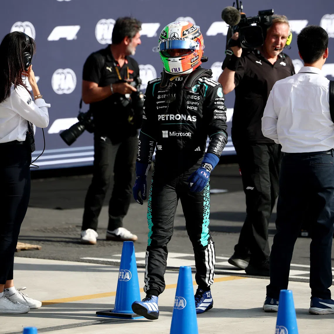 Formula One F1 - Italian Grand Prix - Autodromo Nazionale Monza, Monza, Italy - September 5, 2026 Mercedes' Andrea Kimi Antonelli after qualifying REUTERS/Guglielmo Mangiapane