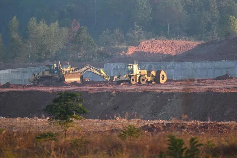 The under-construction Rare Earth Industrial Park seen in Anyuan county, Ganzhou, in eastern China's Jiangxi province.