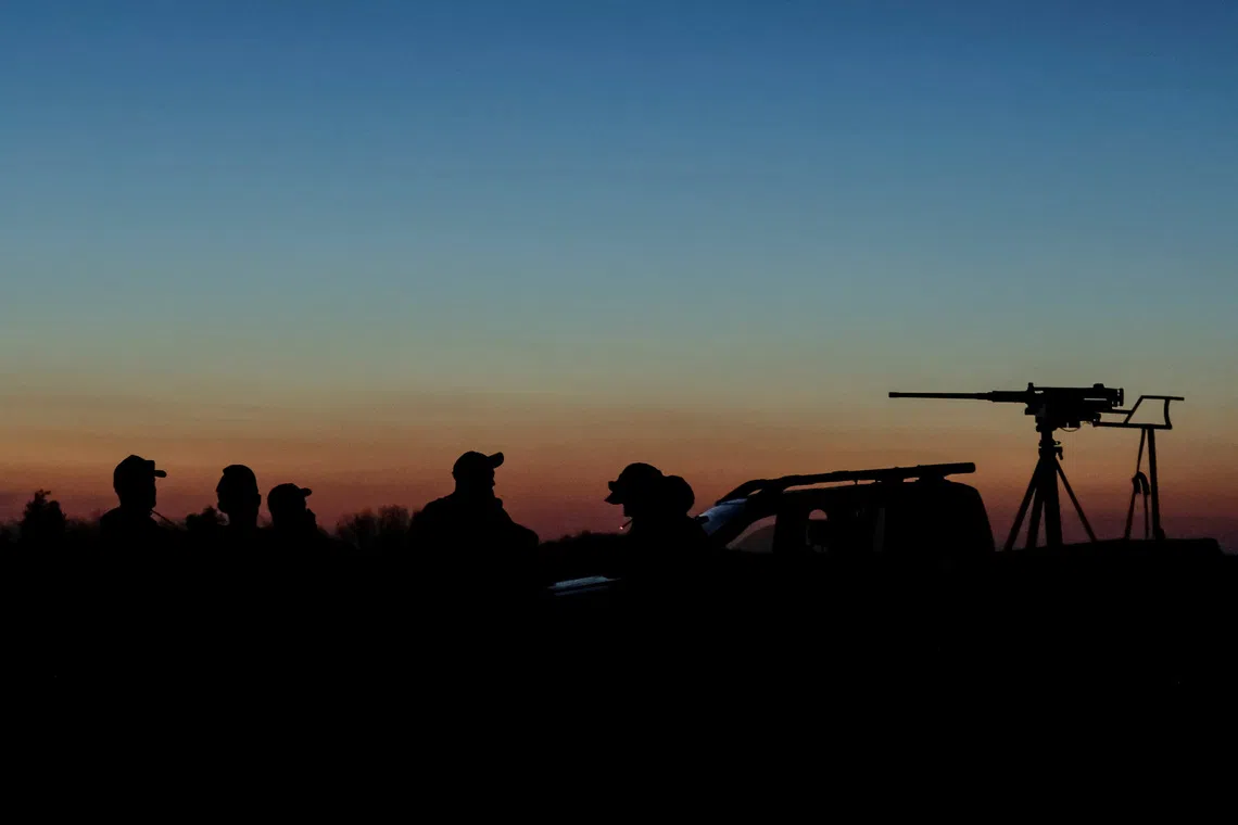 FILE PHOTO: Servicemen from the mobile air defence unit of the 115th Separate Mechanized Brigade of the Ukrainian Armed Forces attend an overnight shift, amid Russia's attack on Ukraine, in Kharkiv Region, Ukraine July 16, 2025. REUTERS/Sofiia Gatilova/File Photo