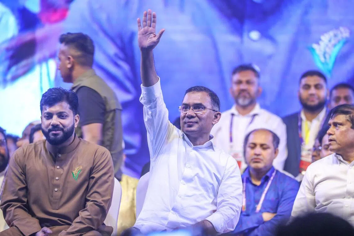 Bangladesh Nationalist Party  Chairman Tarique Rahman (centre) looks set to become Bangladesh's next prime minister. 