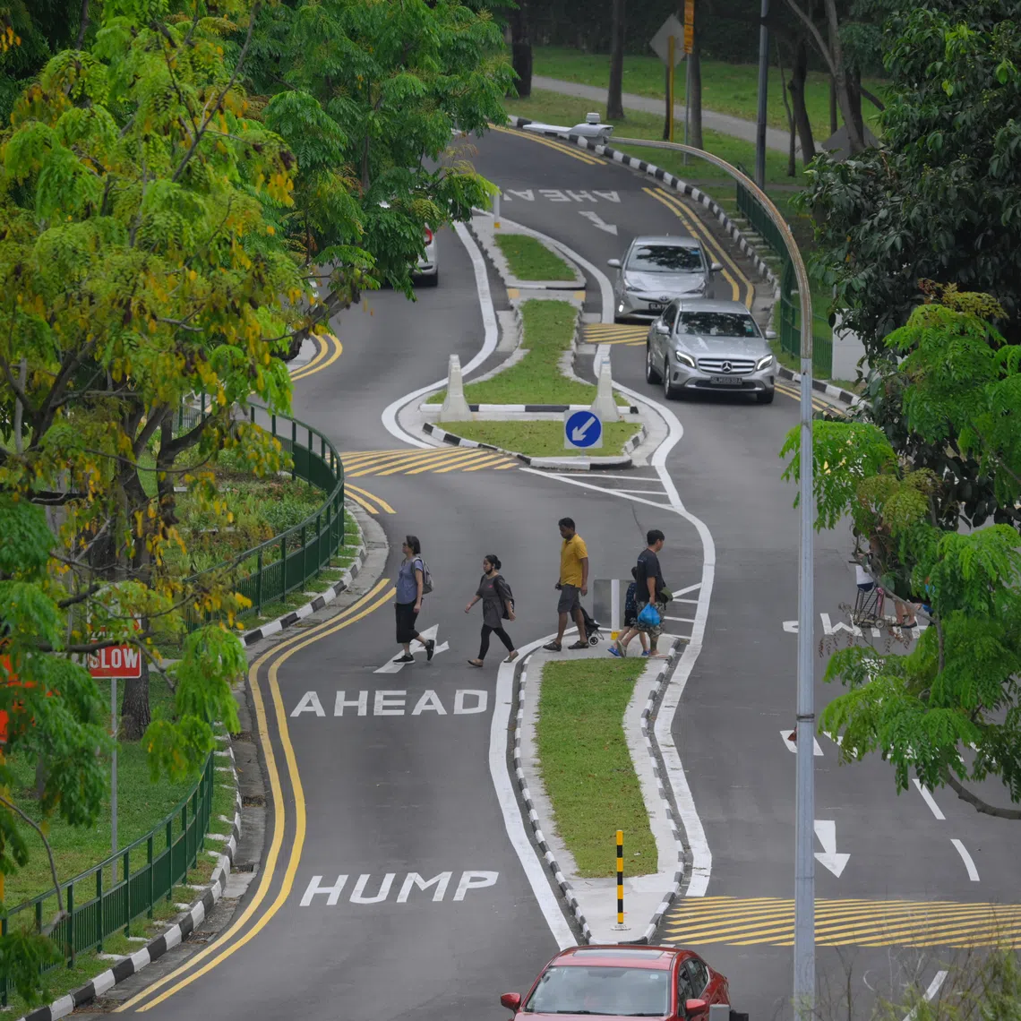 In Silver Zones, roads are narrowed, speed limits lowered and crossing times extended. 