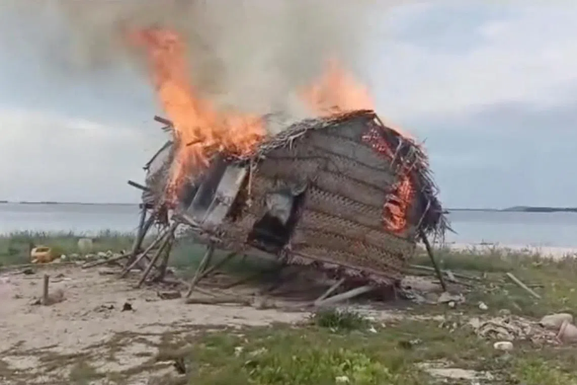 Many Bajau Laut homes were burnt down or demolished in June.